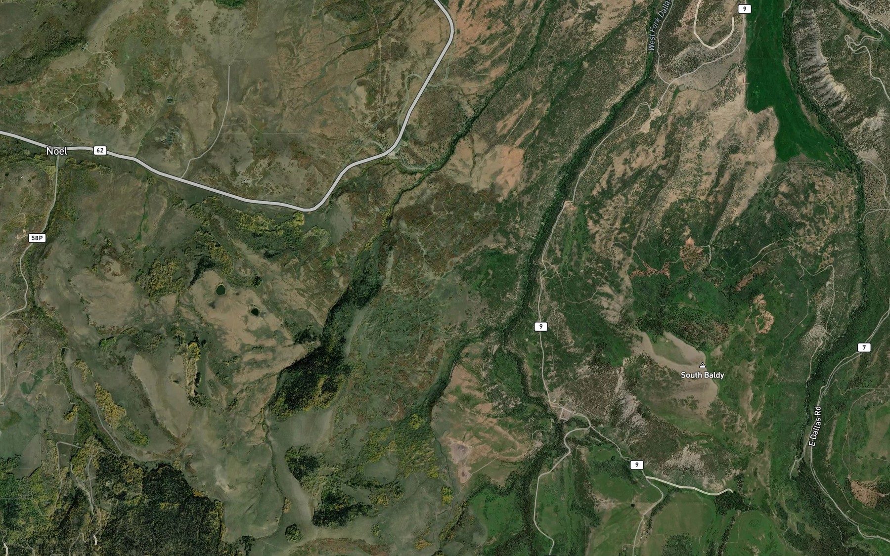 Satellite map of the Mud Spring