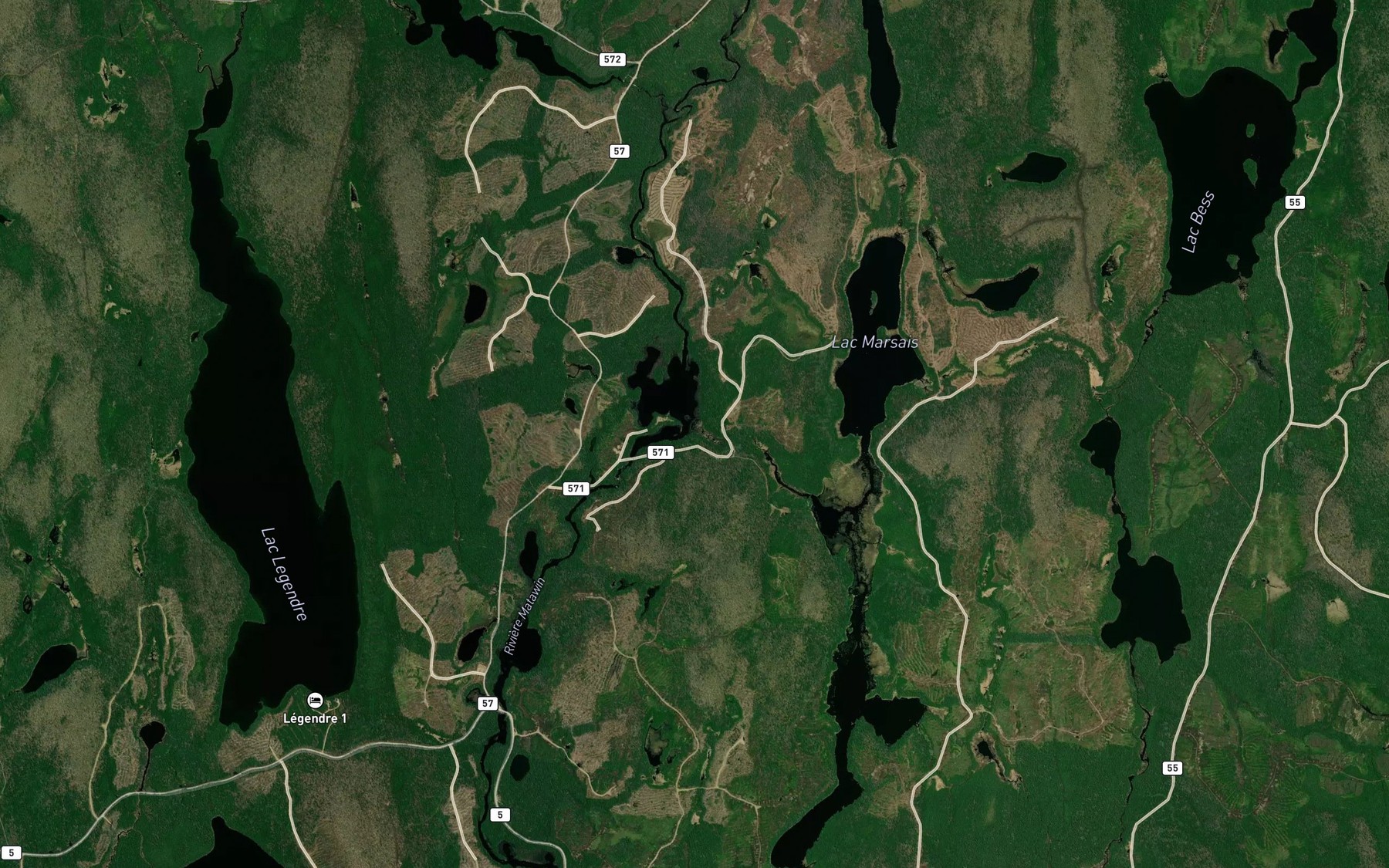 Satellite map of the Ruisseau Marsais