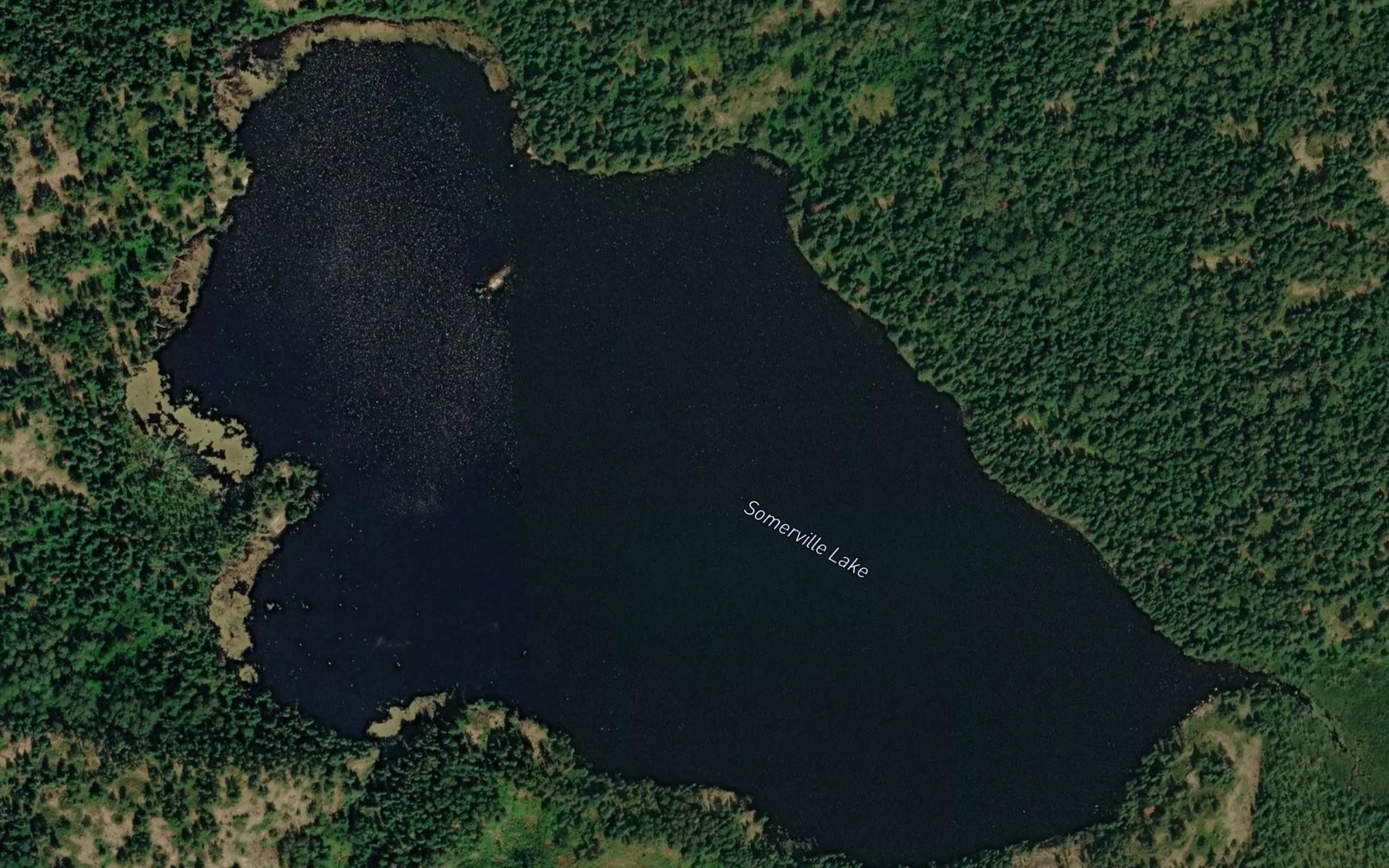 Satellite map of the Somerville Lake