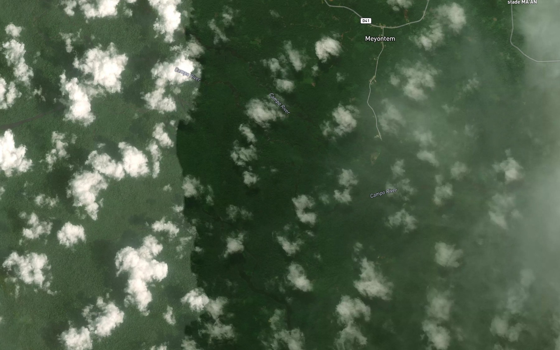 Satellite map of the Ngono