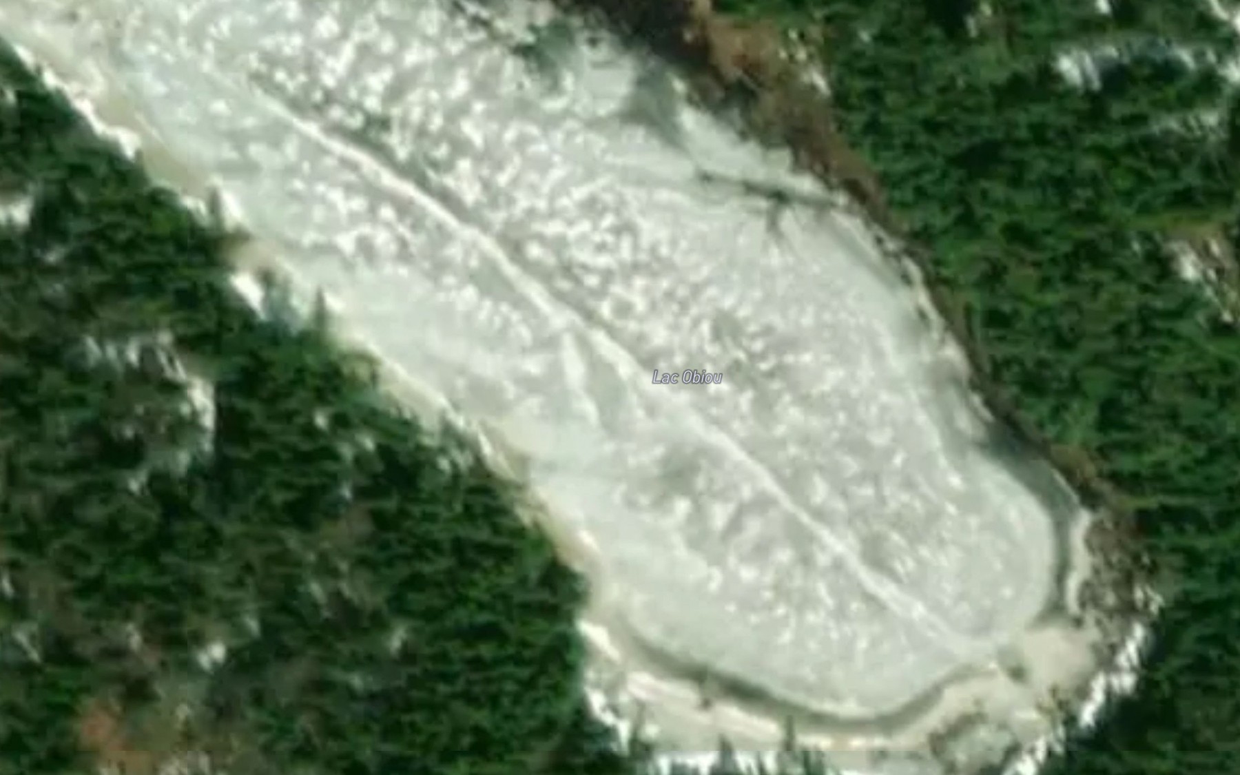 Satellite map of the Lac Obiou