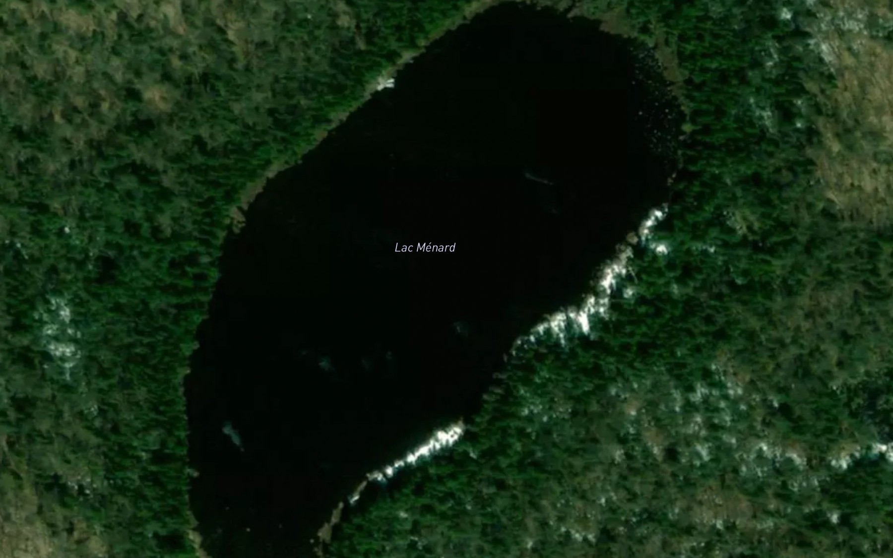 Satellite map of the Lac Menard