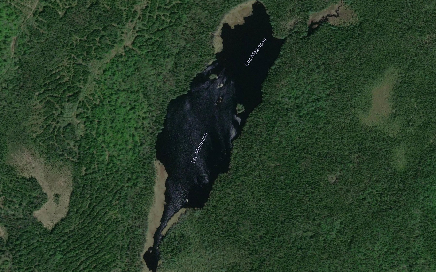 Satellite map of the Lac Melancon