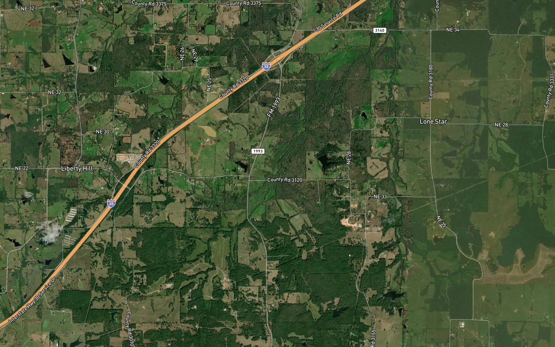 Satellite map of the West Fork Horse Creek