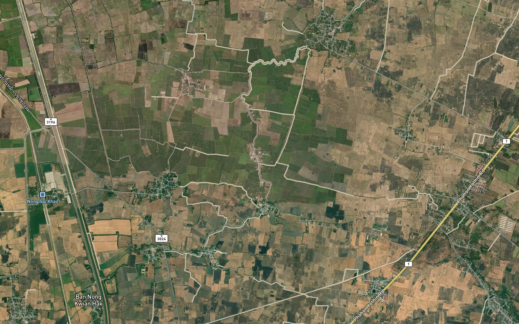 Satellite map of the Khlong Pho Thong