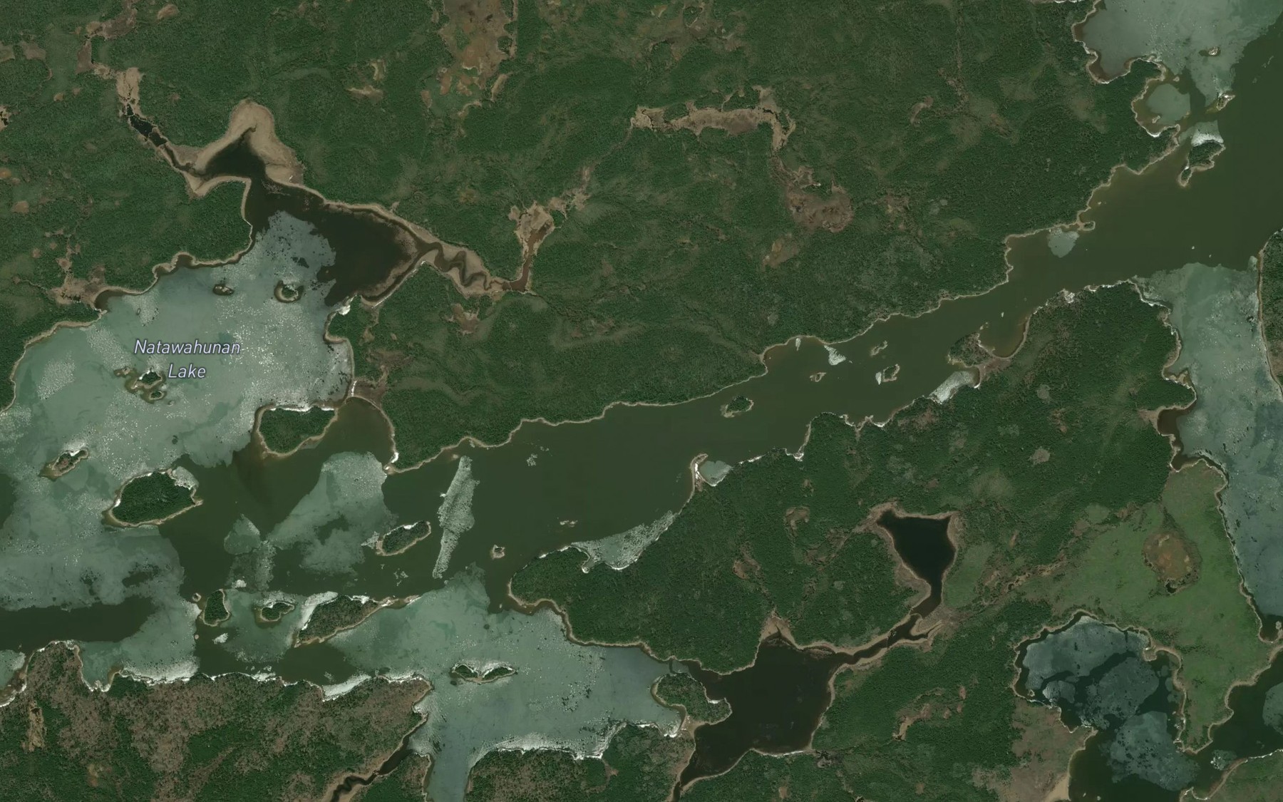 Satellite map of the Natawahunan Lake