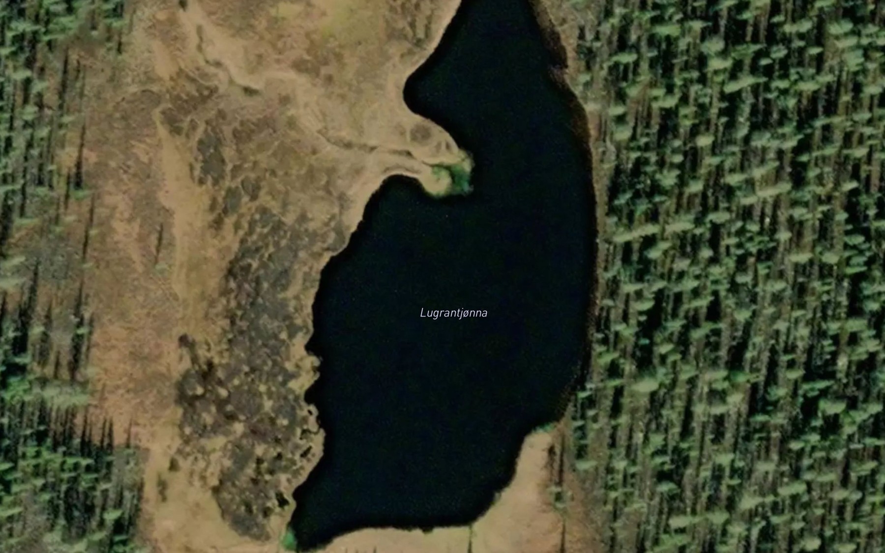 Satellite map of the Lugrantjorna