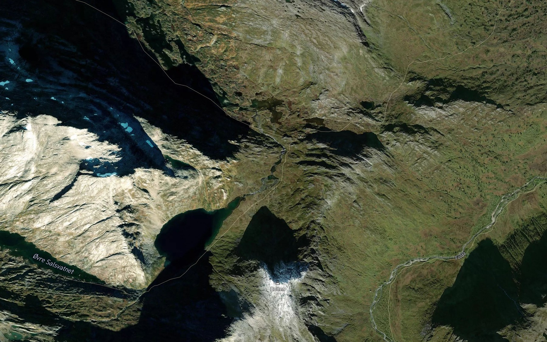 Satellite map of the Nostadalsvatnet