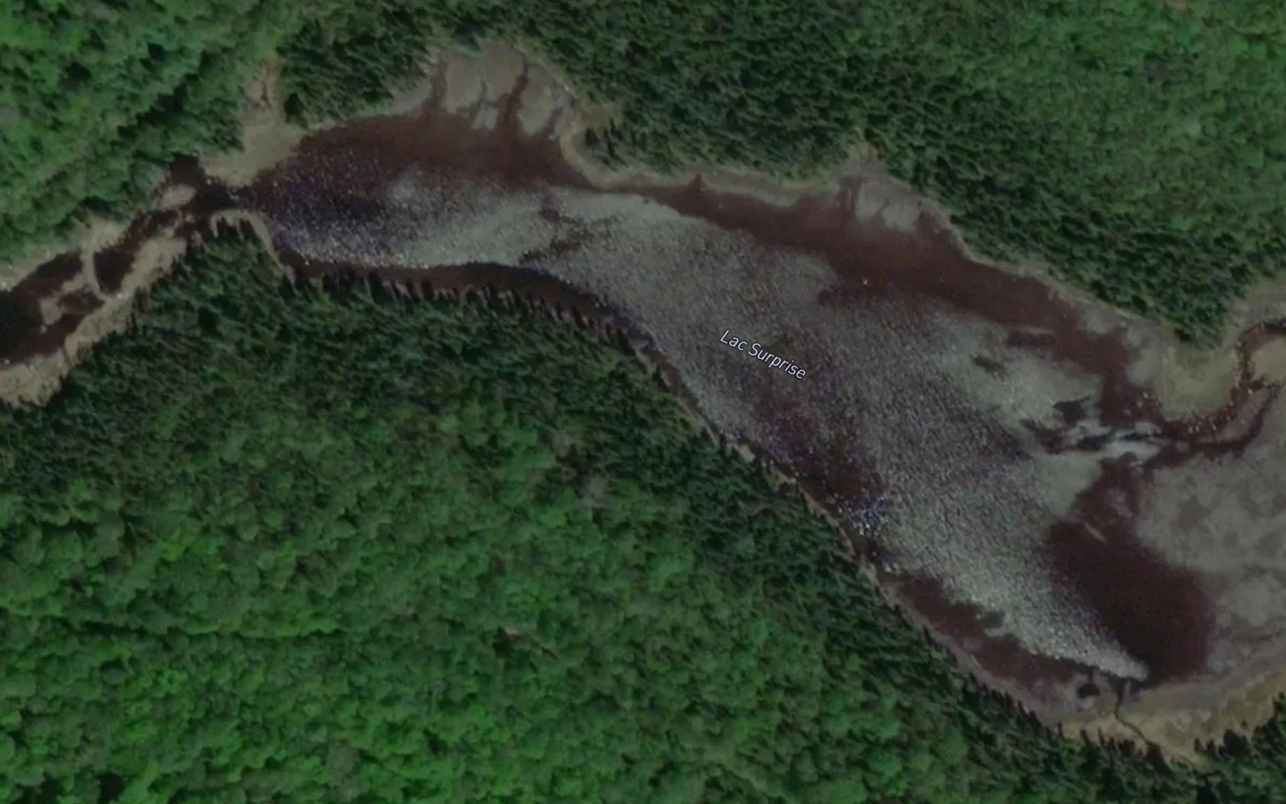 Satellite map of the Lac Surprise