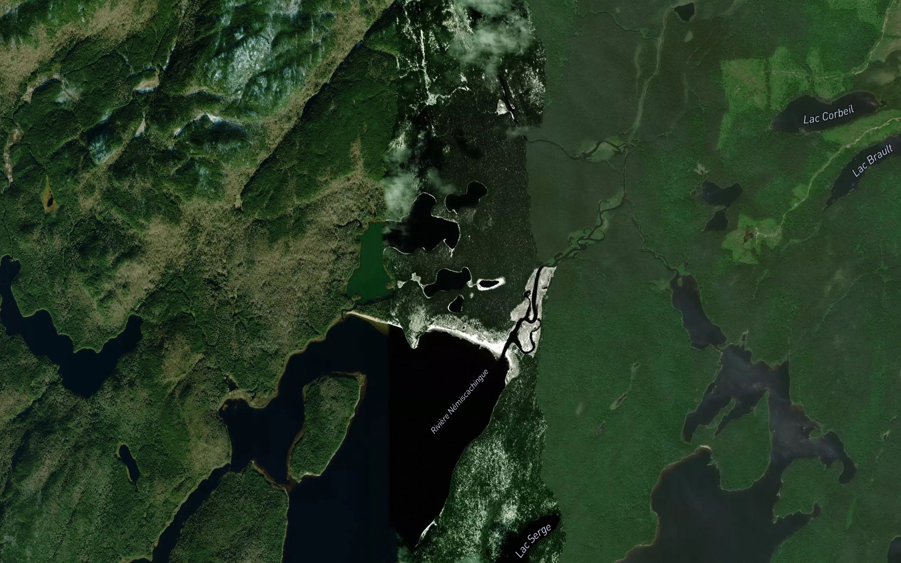 Satellite map of the Lac Lionel