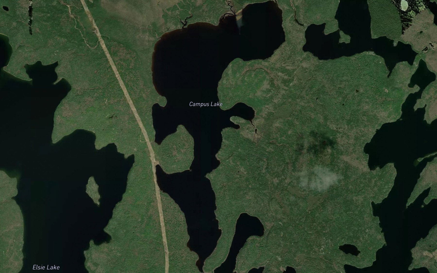 Satellite map of the Campus Lake