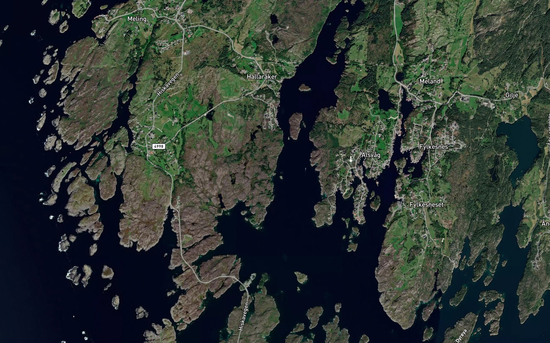 Satellite map of the Apalevika