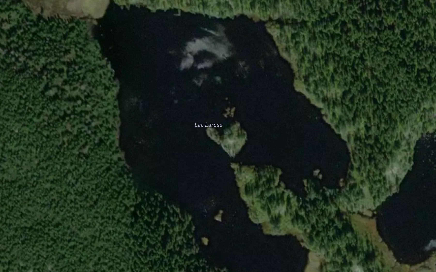 Satellite map of the Lac Larose