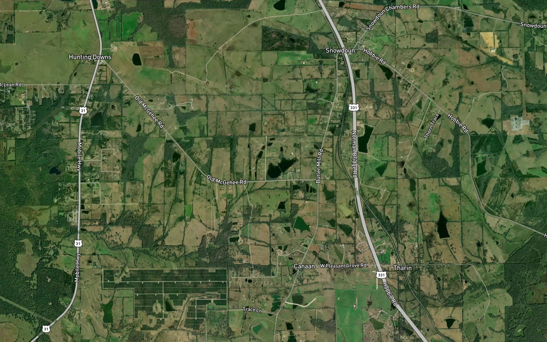 Satellite map of the Sims Lake Number Two