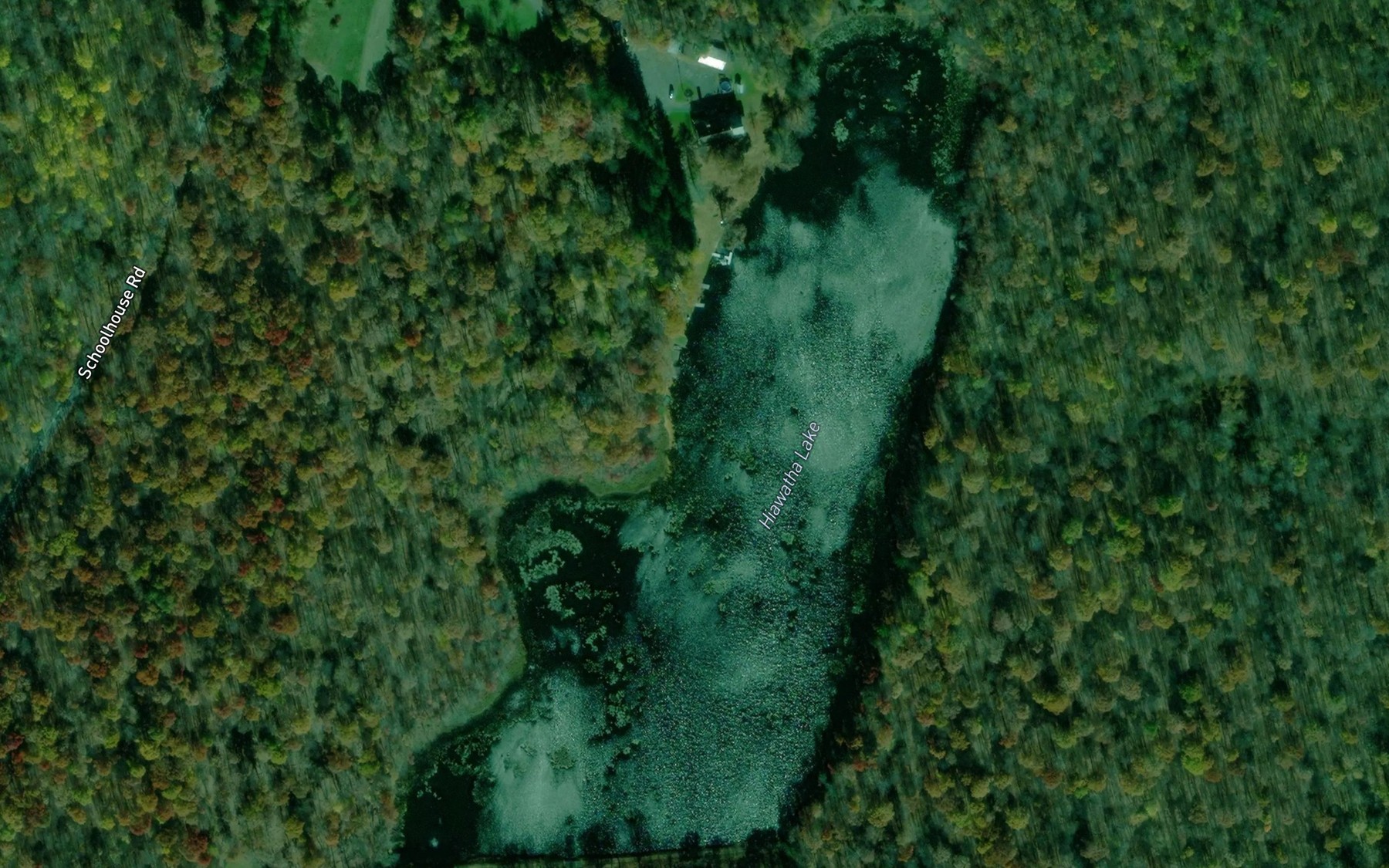 Satellite map of the Hiawatha Lake