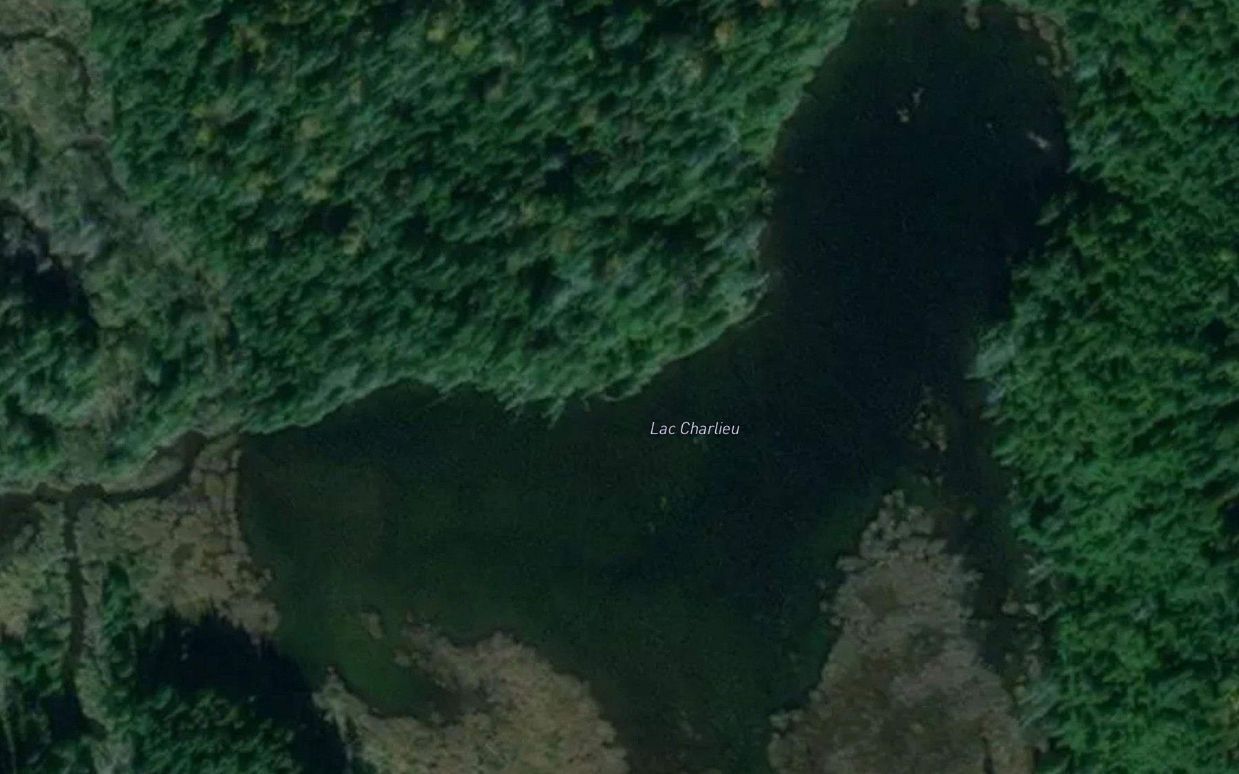 Satellite map of the Lac Charlieu