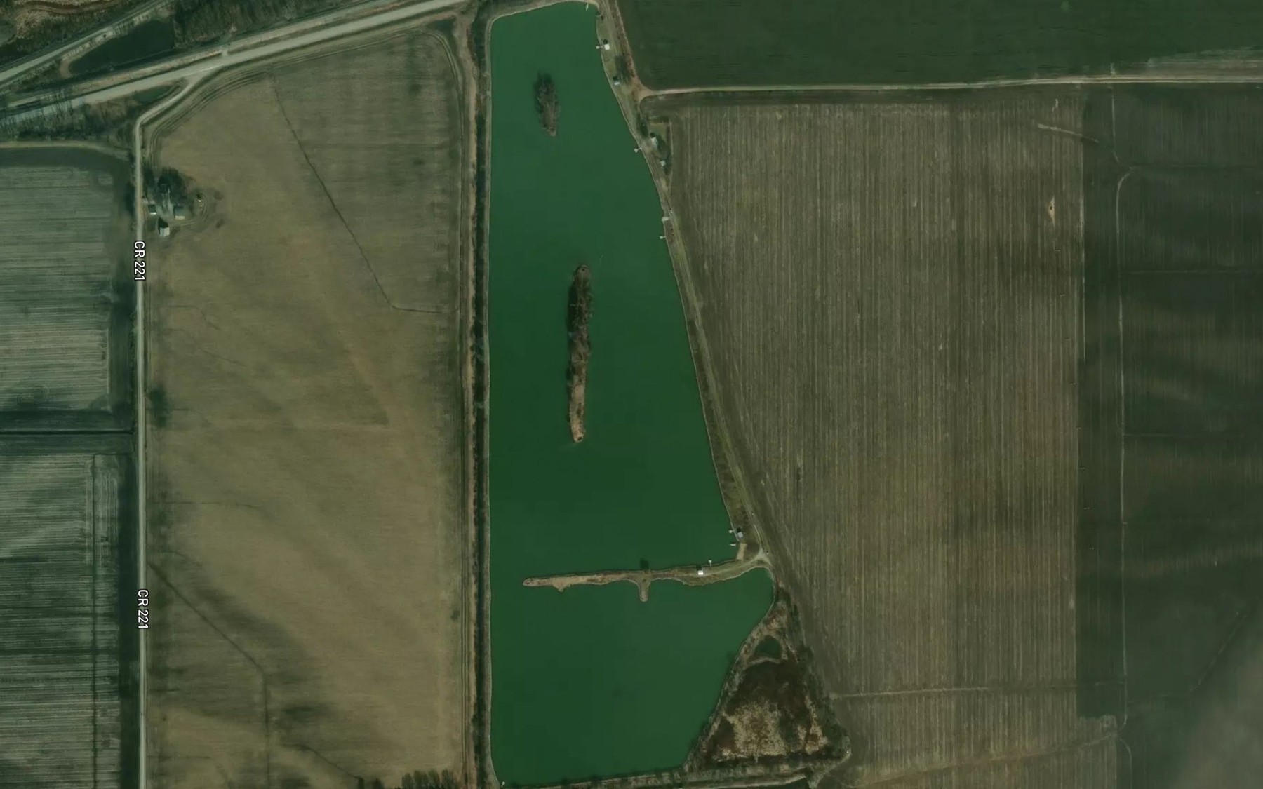Satellite map of the Carrollton Recreation Lake