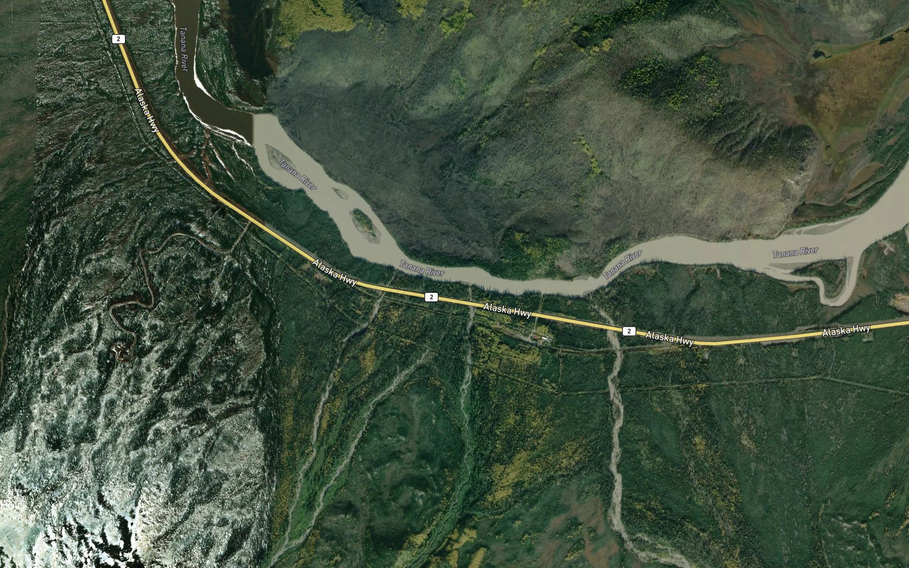 Satellite map of the Cathedral Rapids Creek Number 2