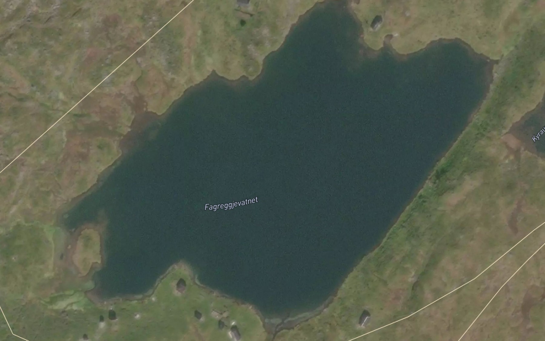 Satellite map of the Fagreggjevatnet
