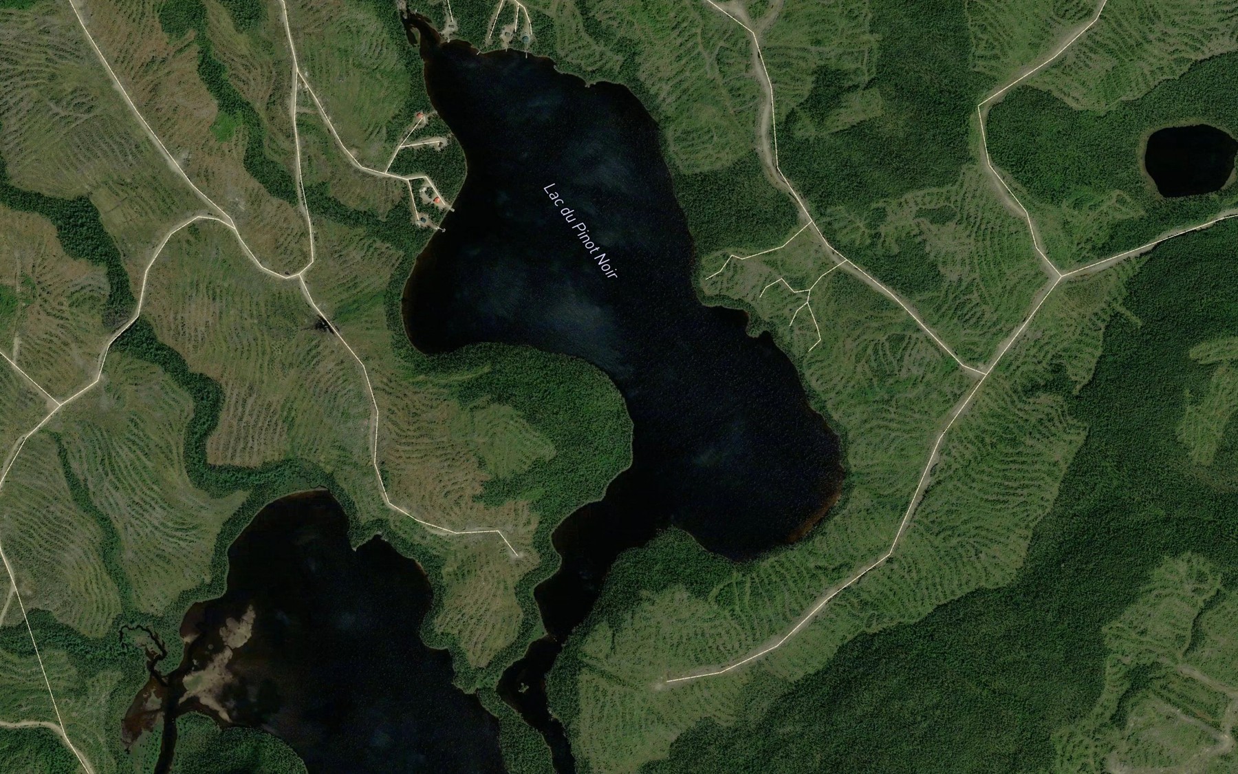 Satellite map of the Lac du Pinot Noir