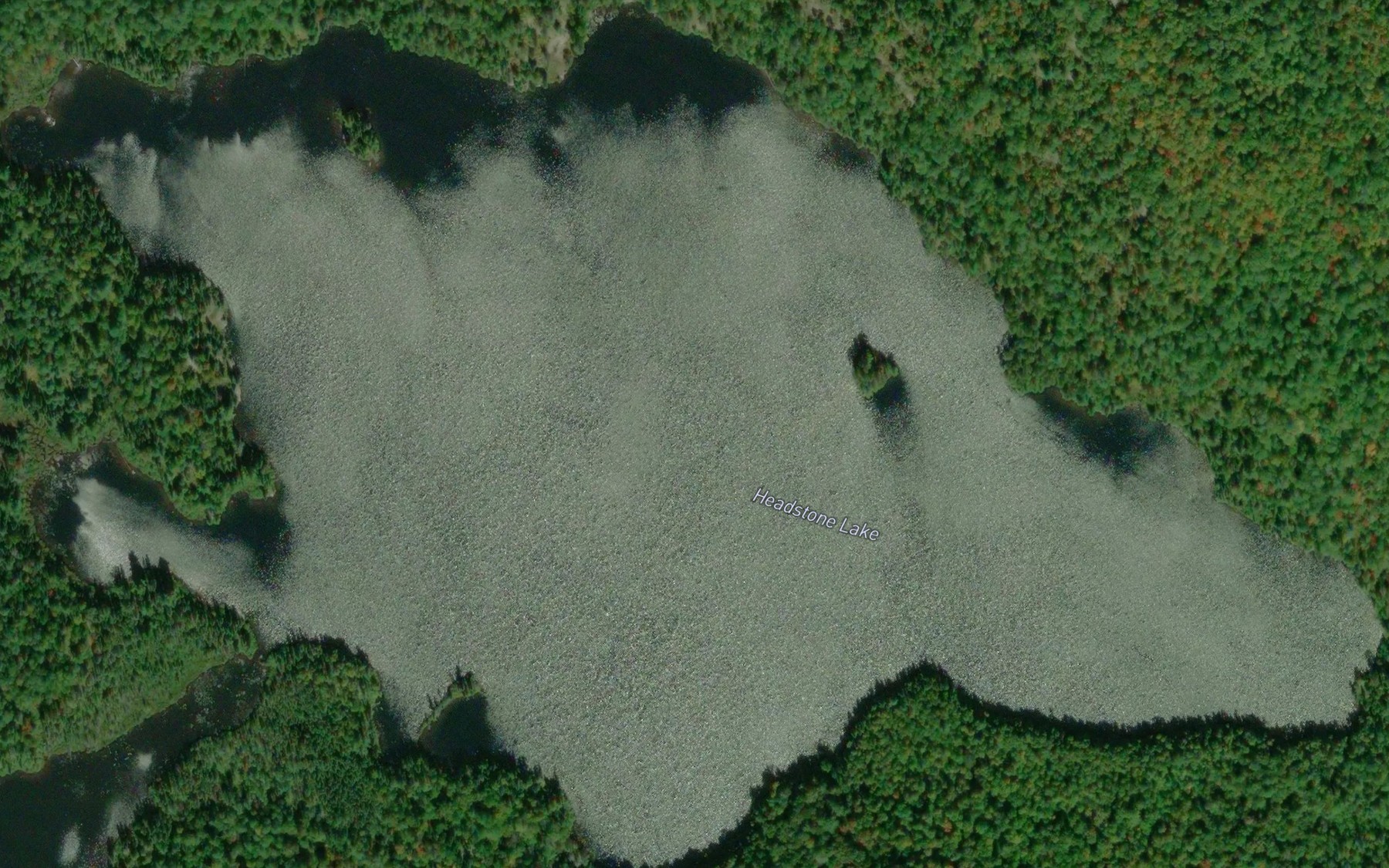 Satellite map of the Headstone Lake