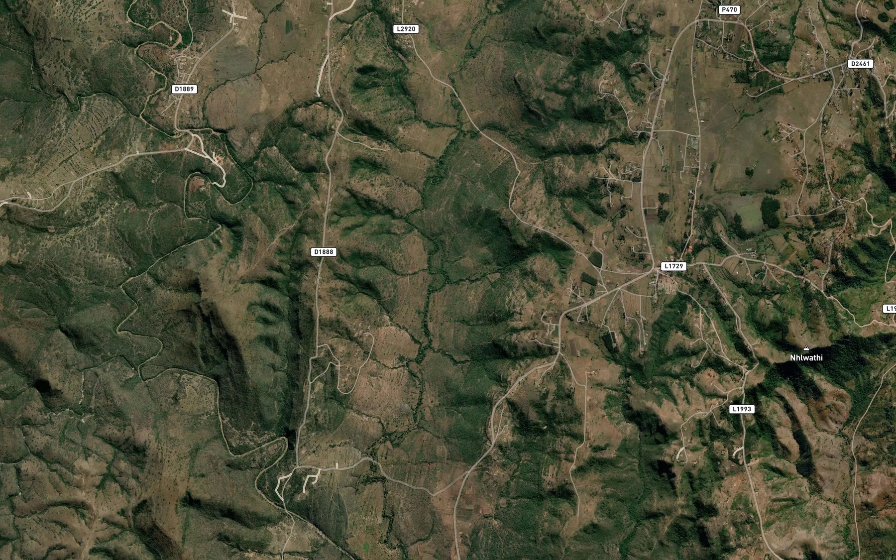 Satellite map of the Nkiwaneni
