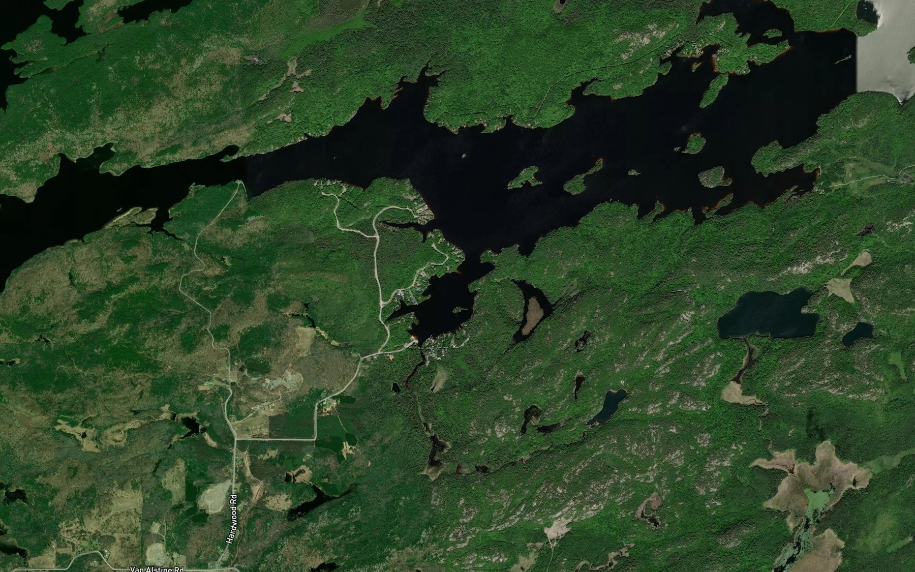 Satellite map of the Espanola Bay