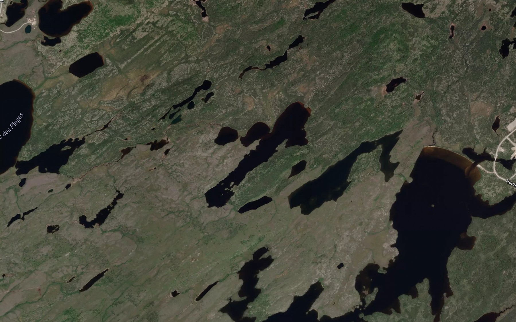 Satellite map of the Lac Senay