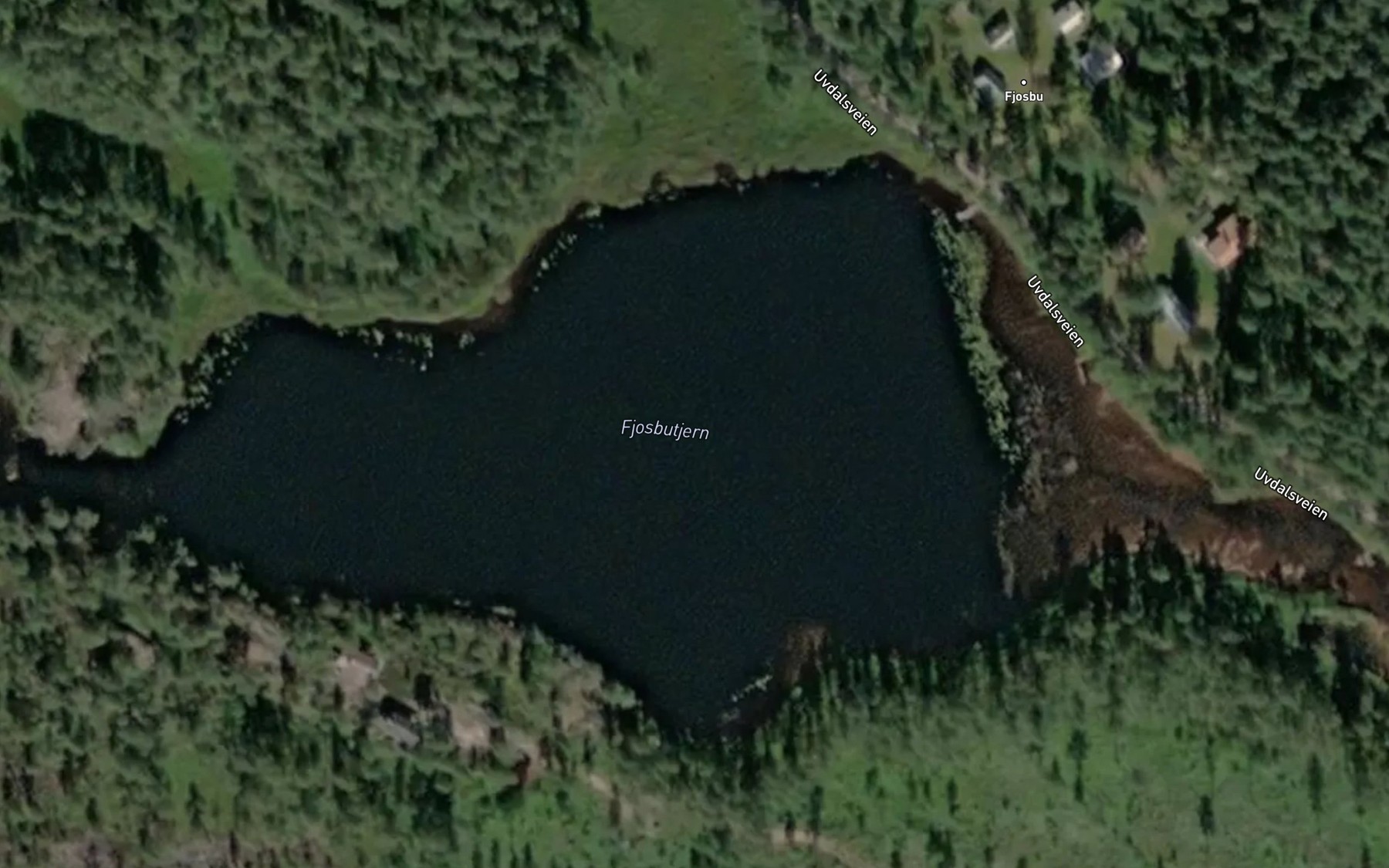 Satellite map of the Fjosbutjern
