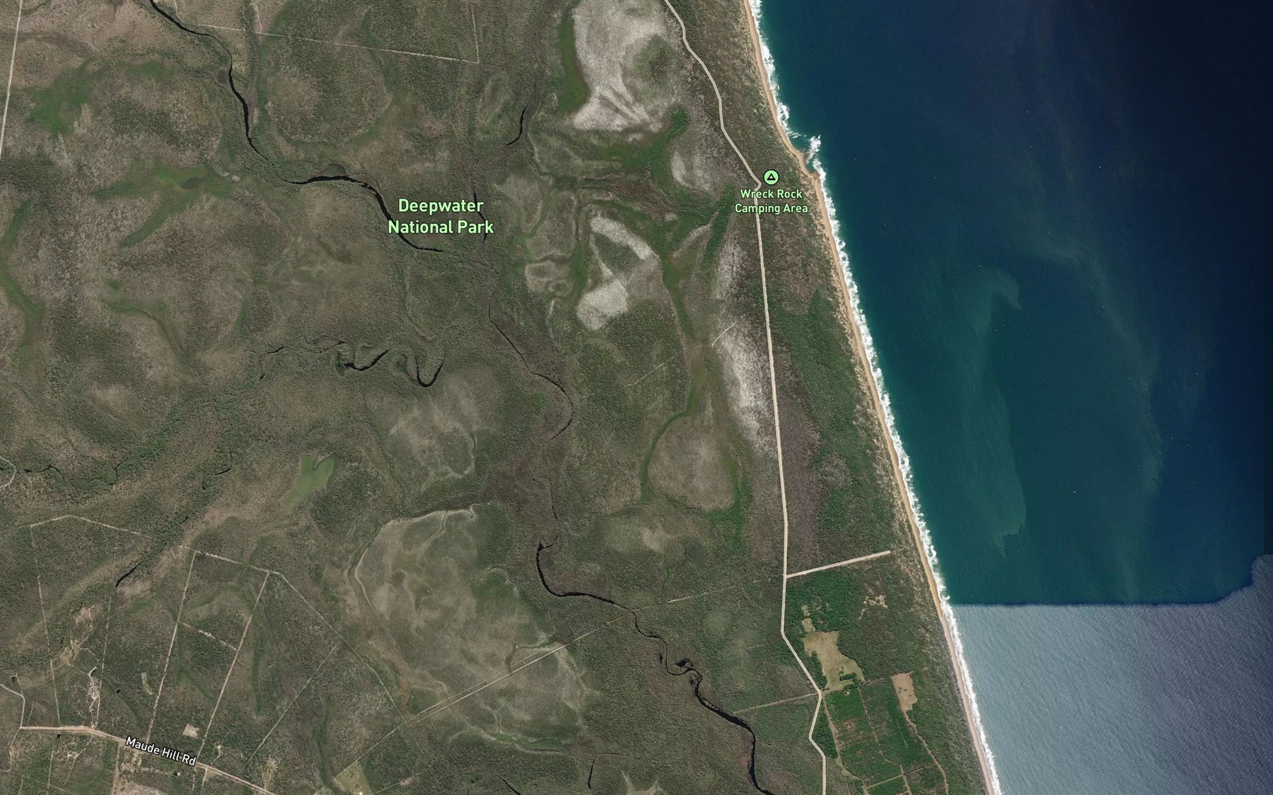 Satellite map of the Fuliers Creek