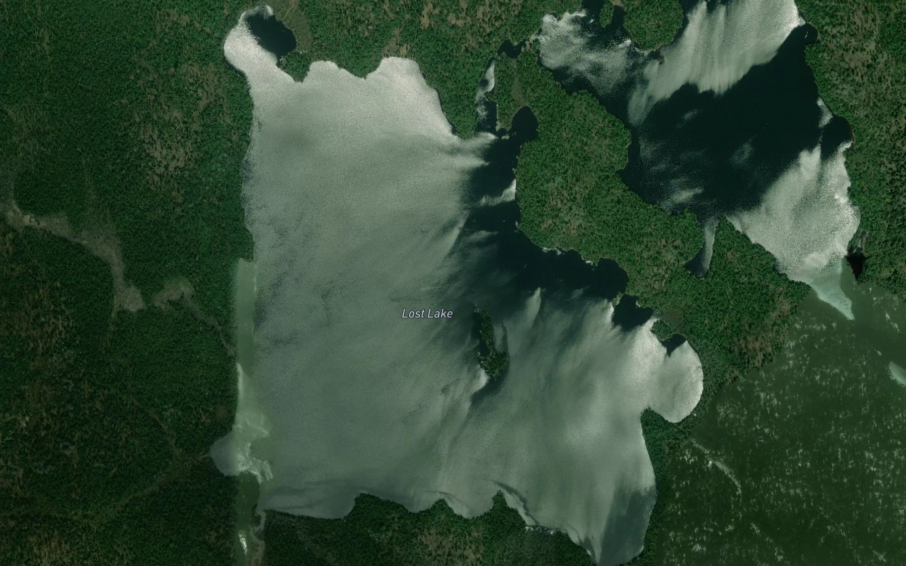 Satellite map of the Lost Lake