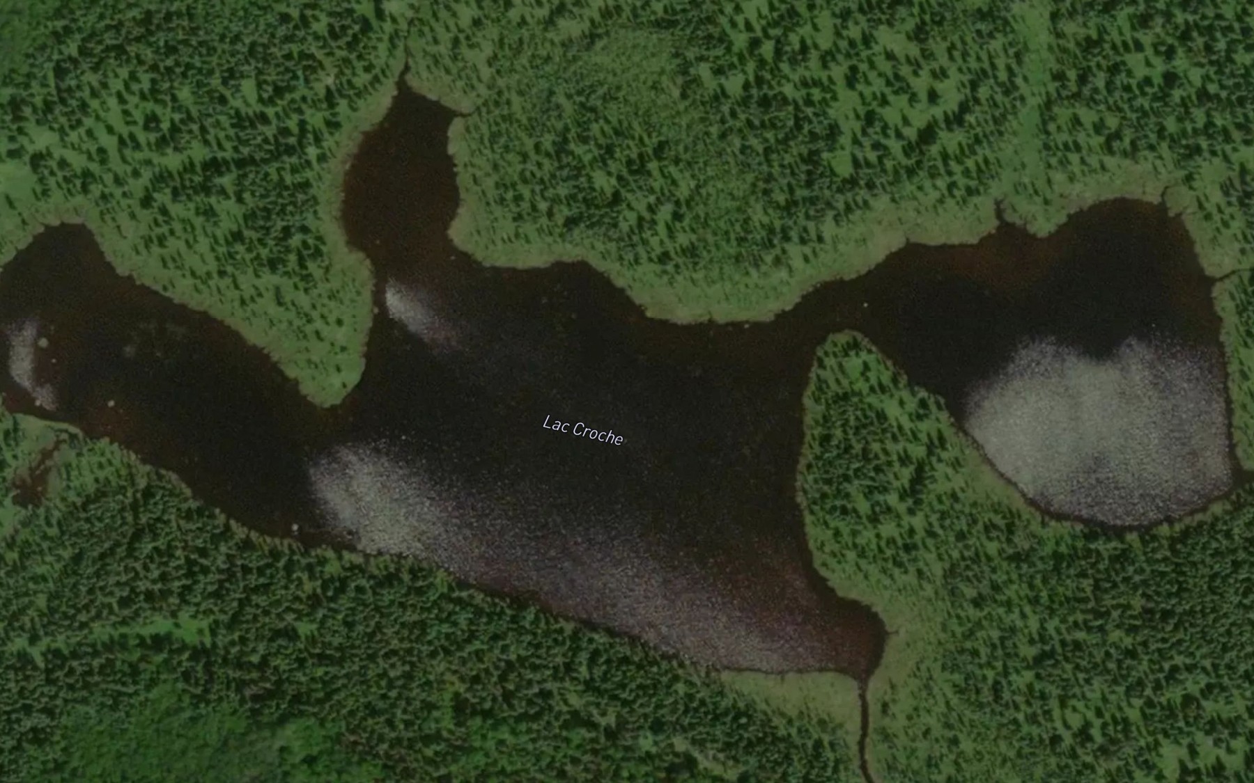 Satellite map of the Lac Croche