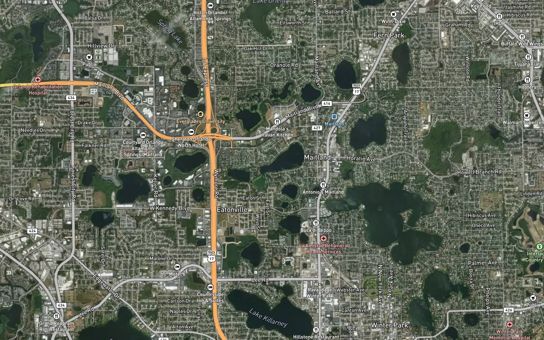 Satellite map of the Lake Lotus