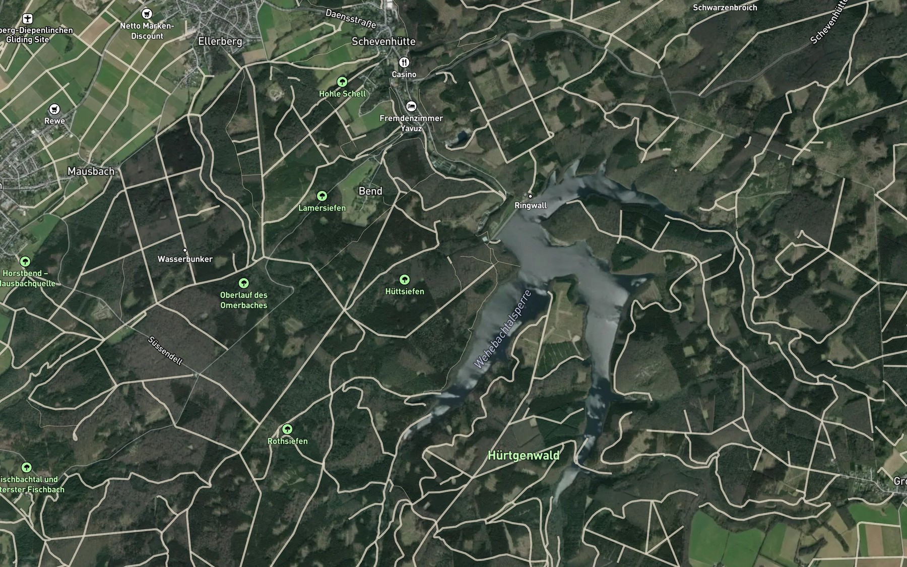 Satellite map of the Thonbach
