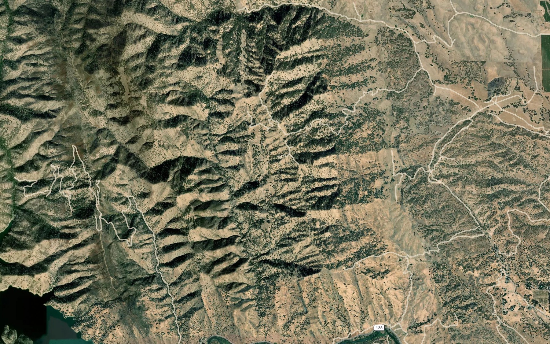 Satellite map of the Stove Spring