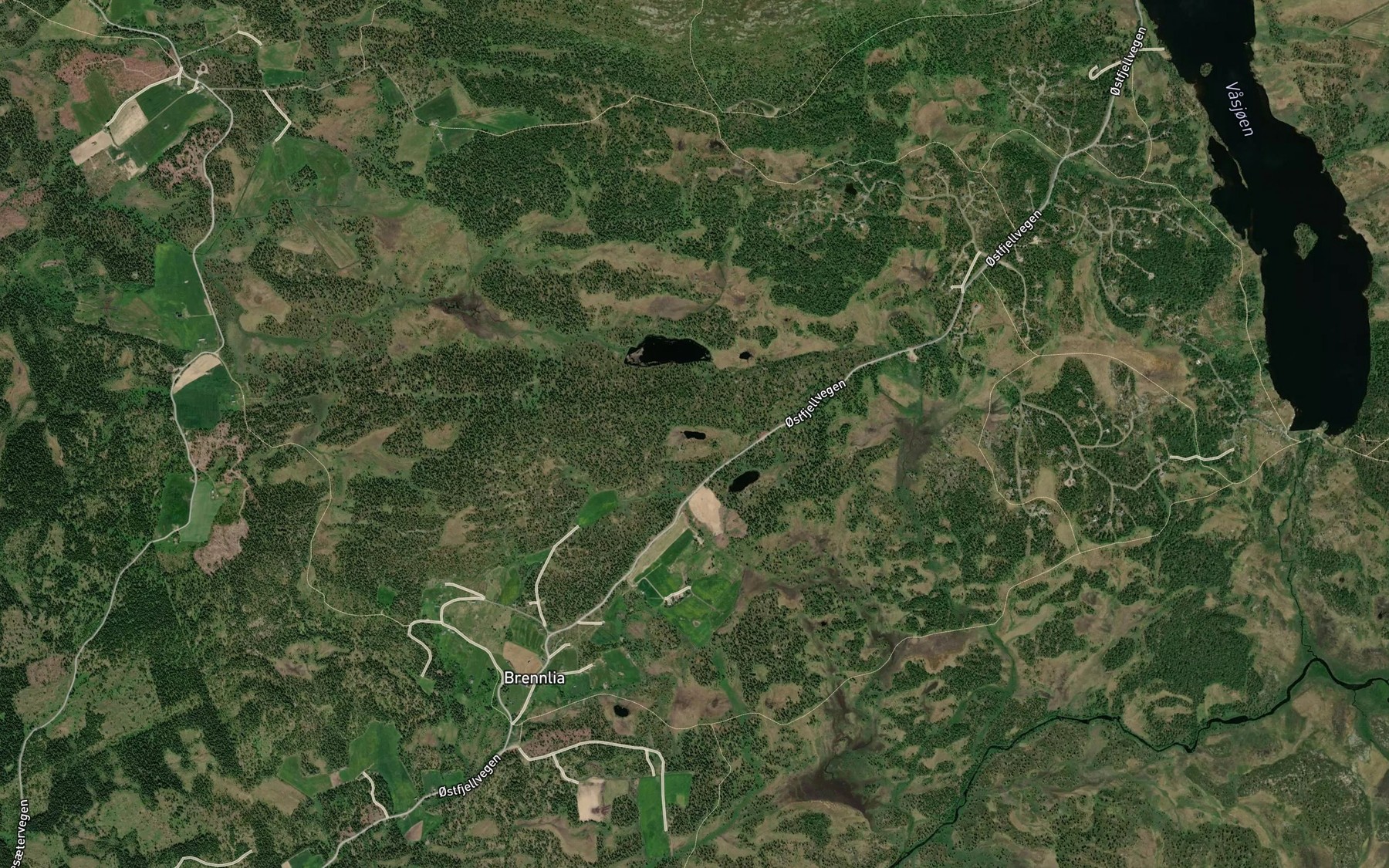 Satellite map of the Flatsaetertjonnet