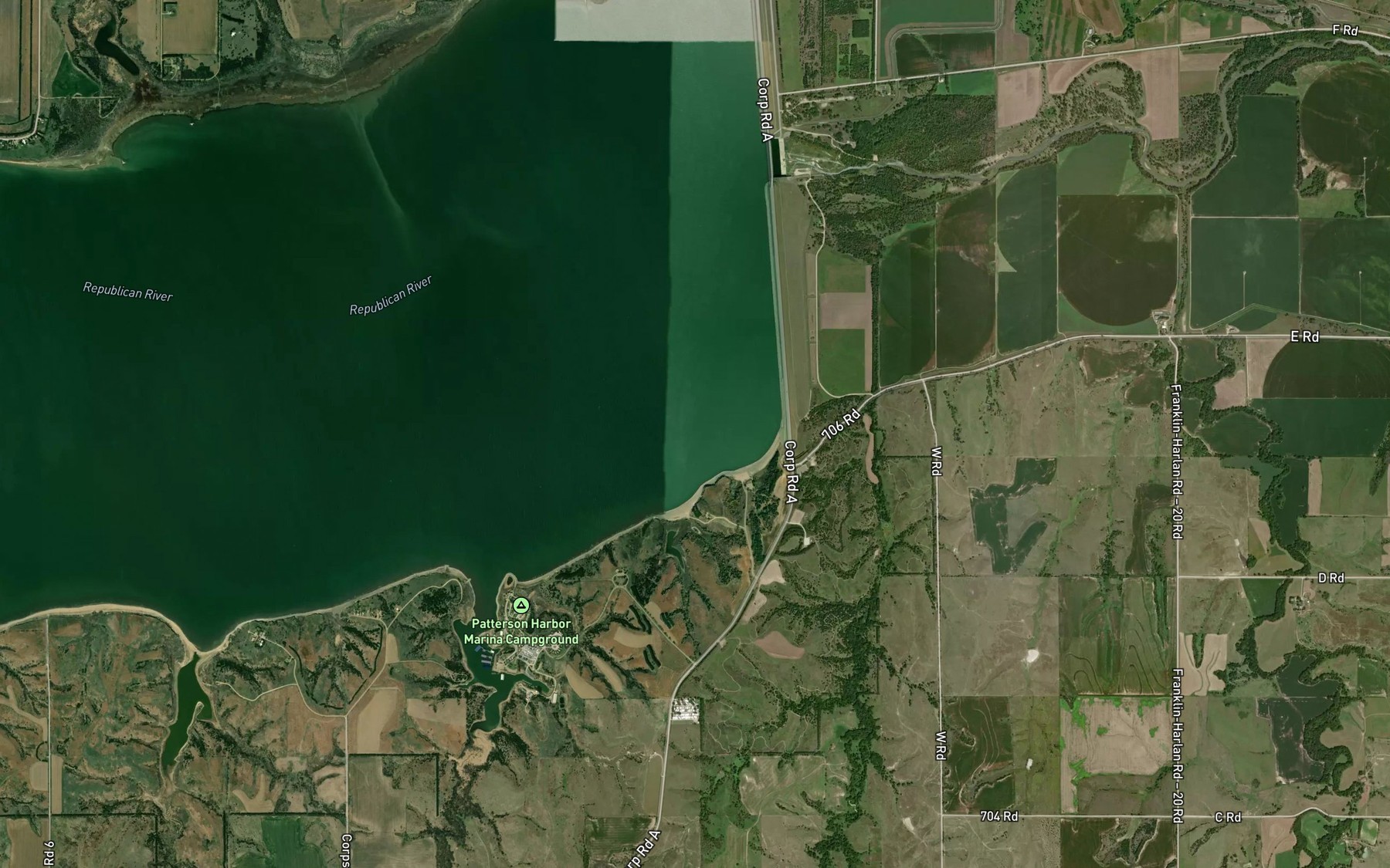 Satellite map of the Cedar Point