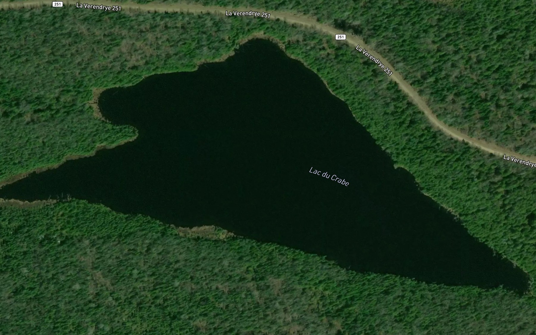 Satellite map of the Lac du Crabe