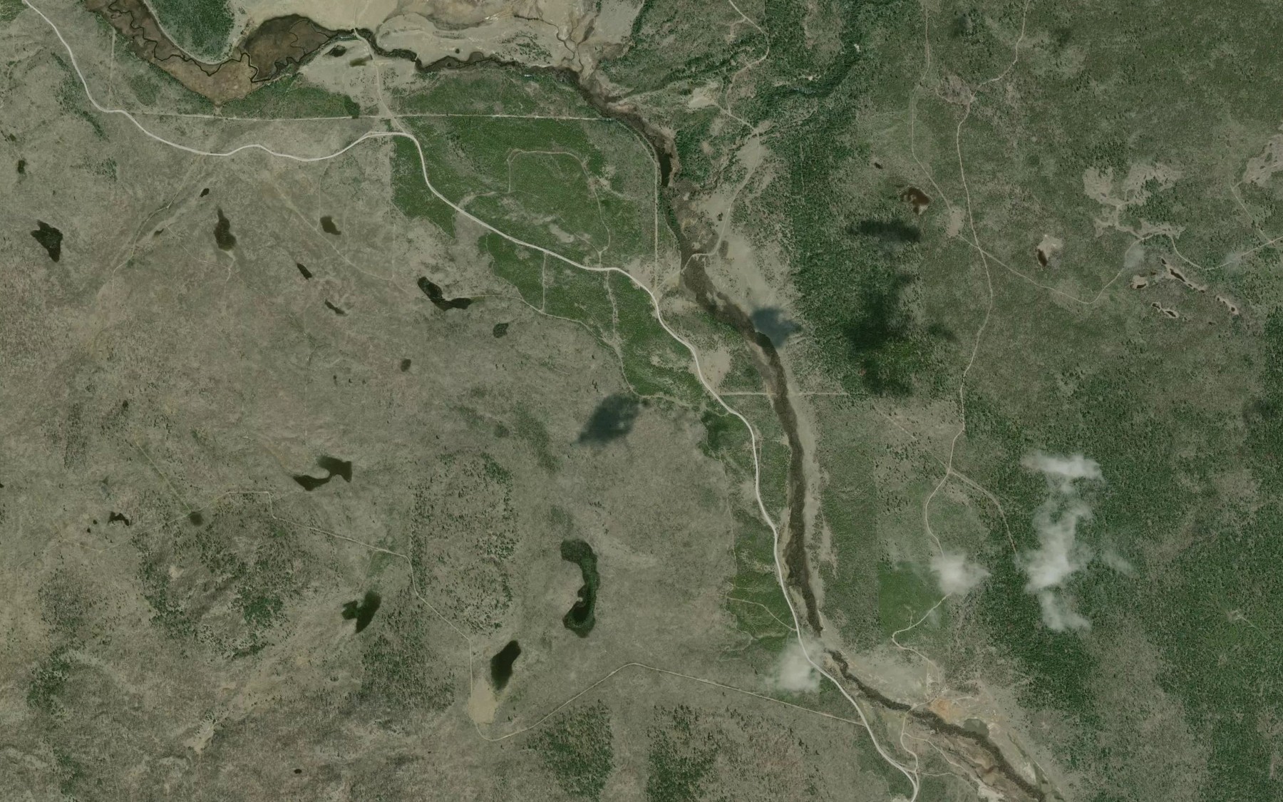 Satellite map of the Avon Creek