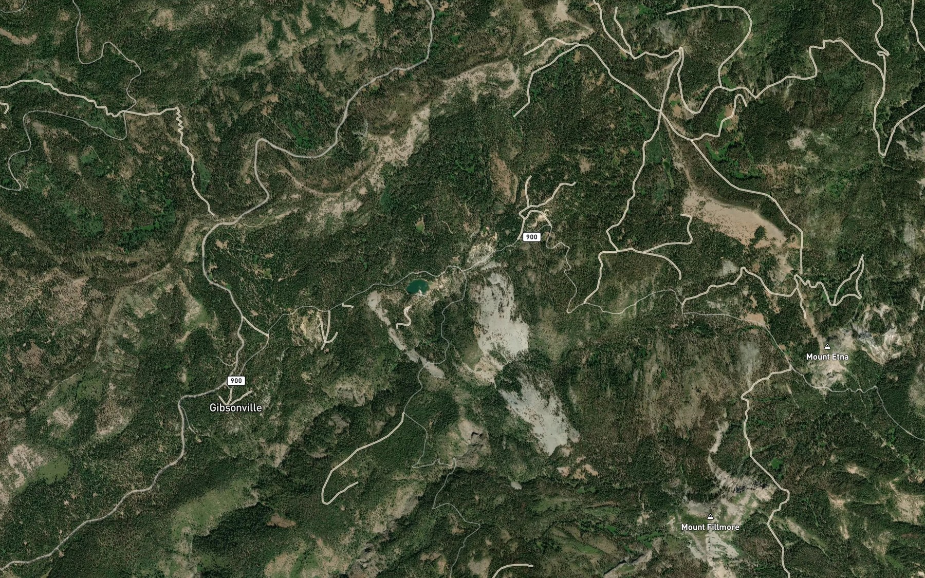 Satellite map of the Whiskey Creek