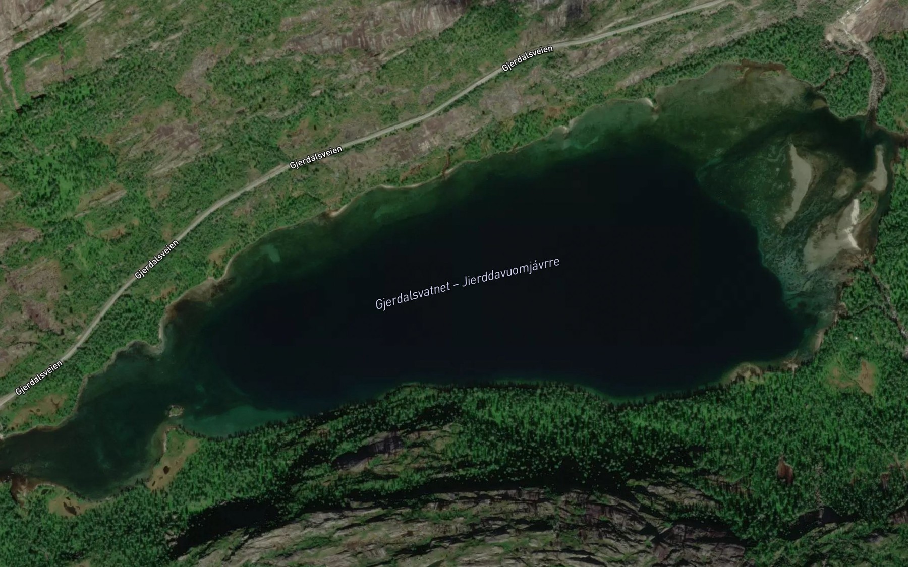 Satellite map of the Jierdavuomejavri