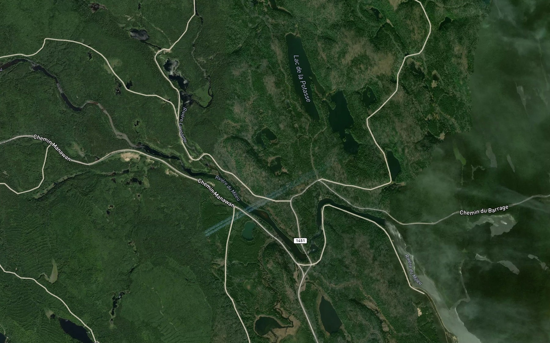 Satellite map of the Lac Jean