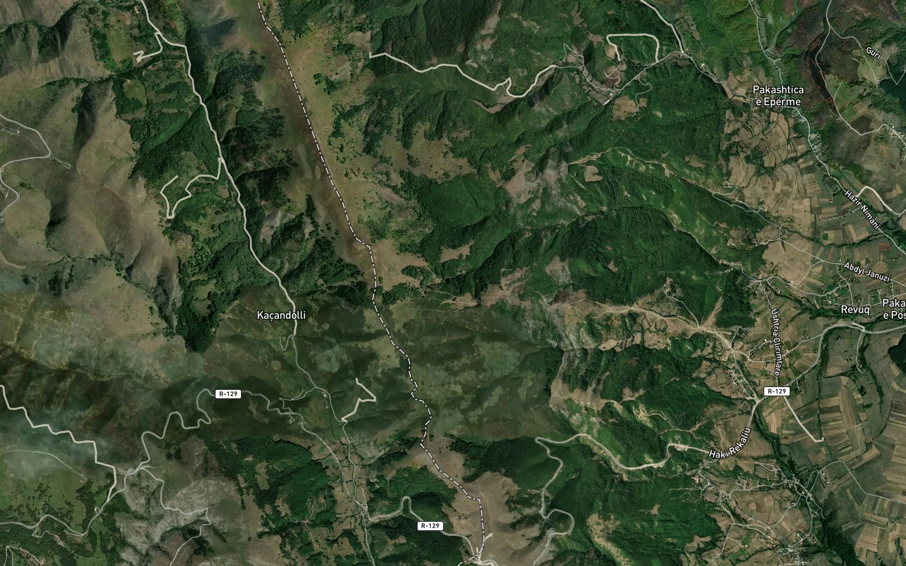 Satellite map of the Vrela