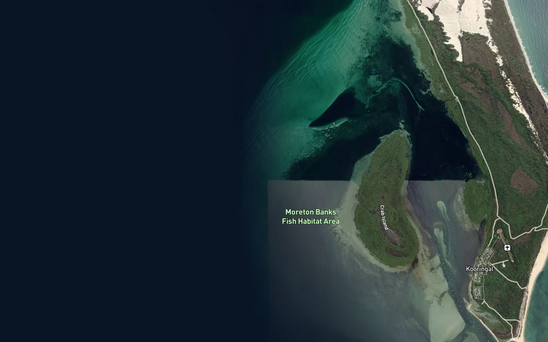 Satellite map of the Coonungal Bank