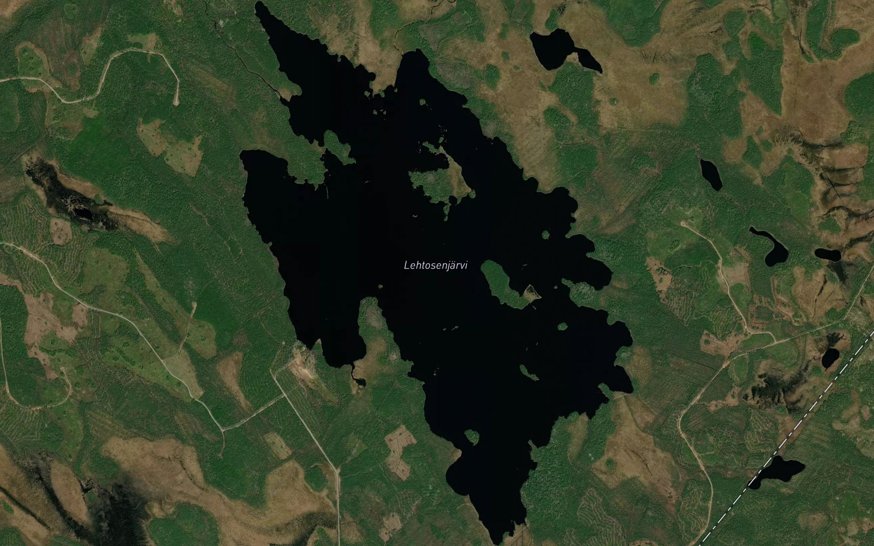 Satellite map of the Riutanselka