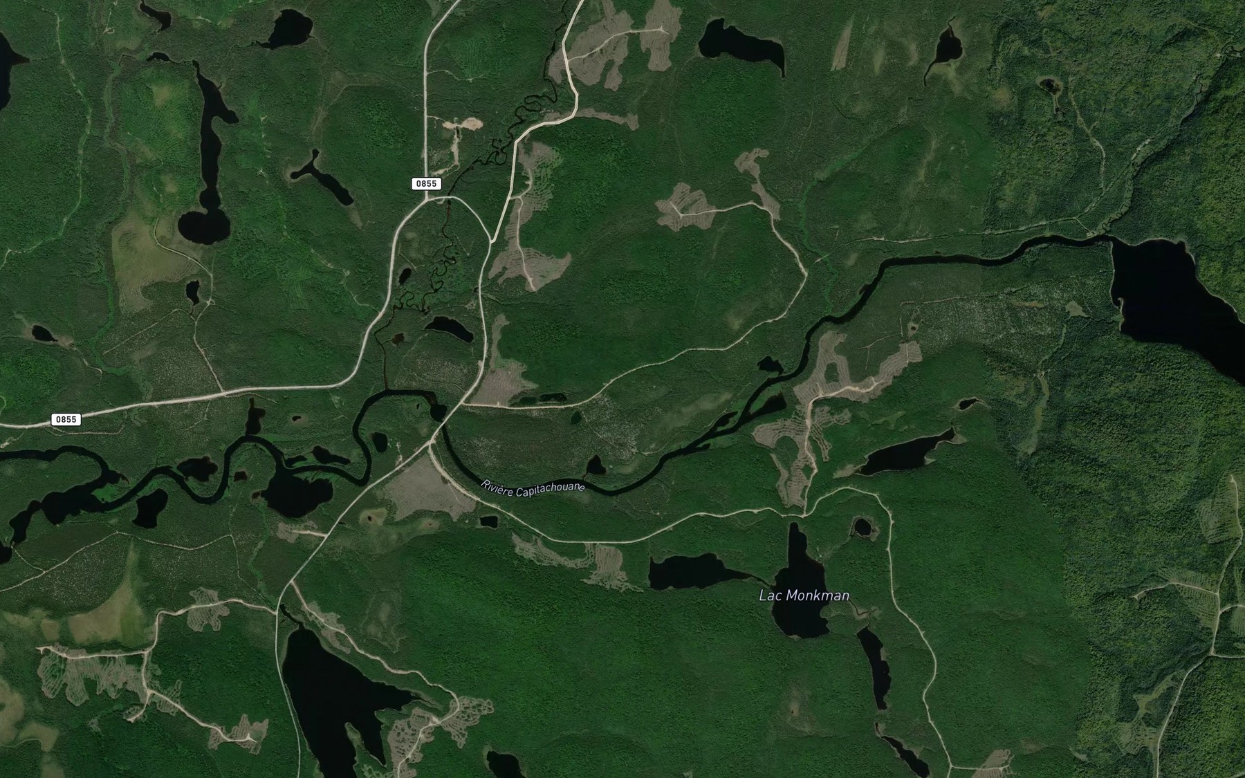 Satellite map of the Lacs de la Galope