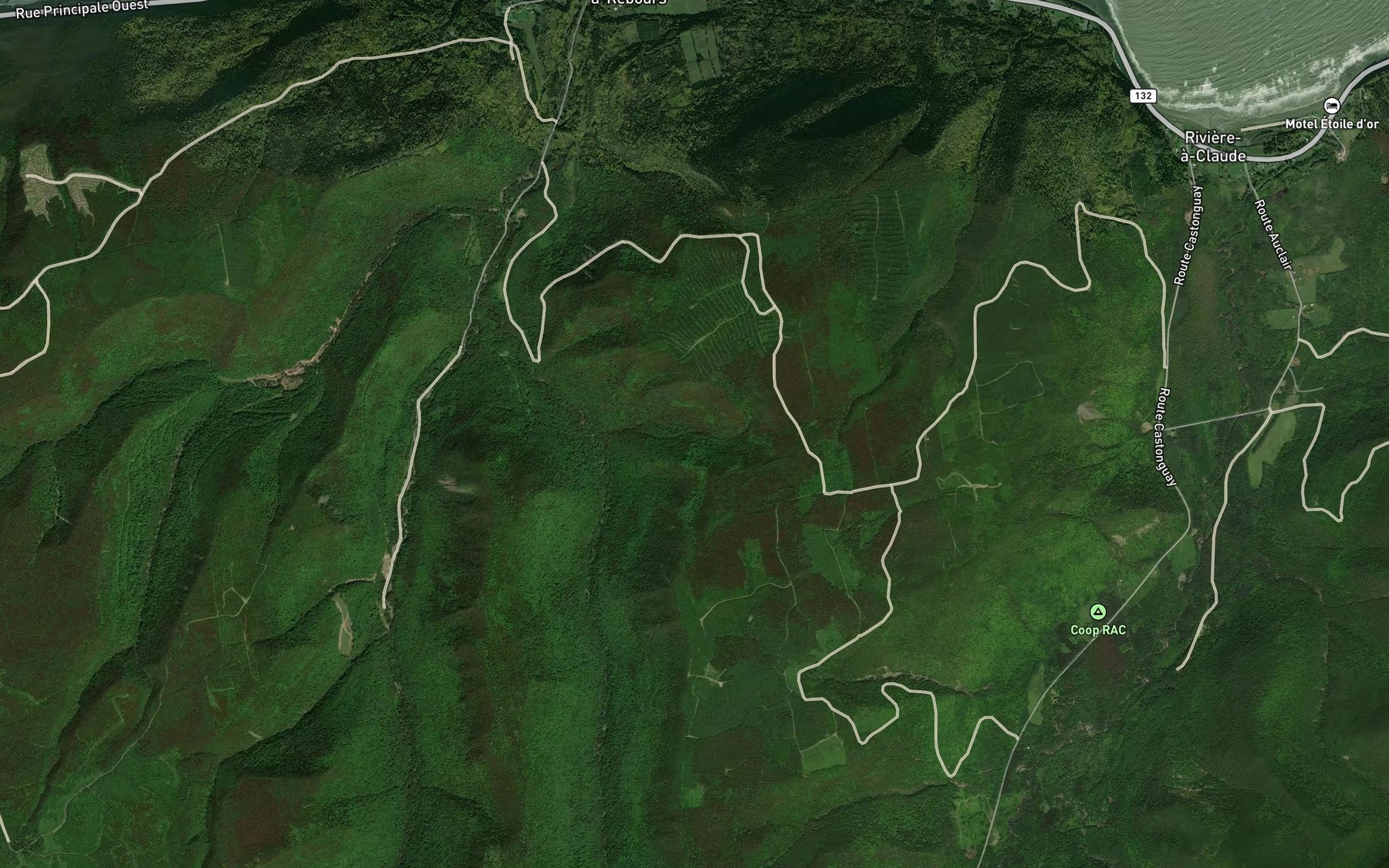 Satellite map of the Coulee du Boeuf