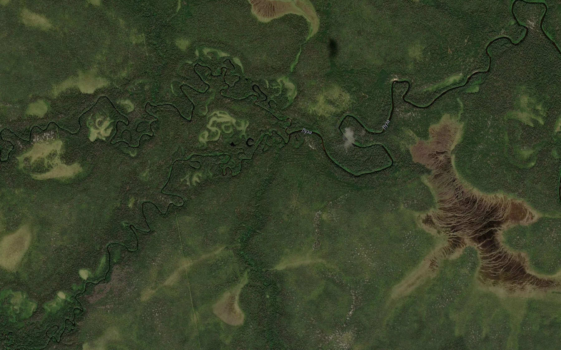Satellite map of the Kychana