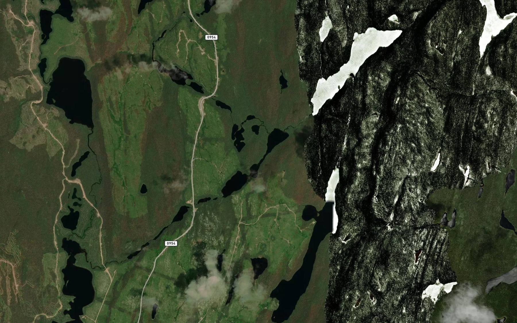 Satellite map of the Lac Wilfrid-Barolet