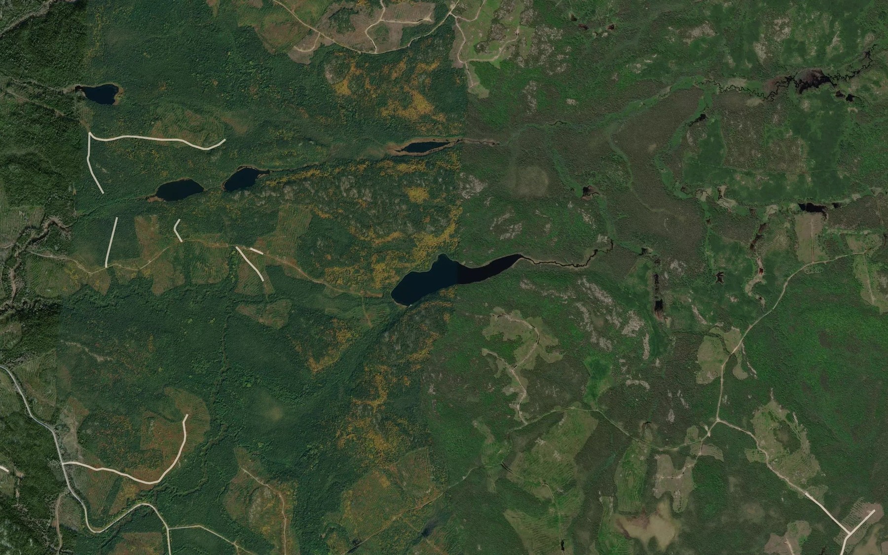 Satellite map of the Lac Wabiceci